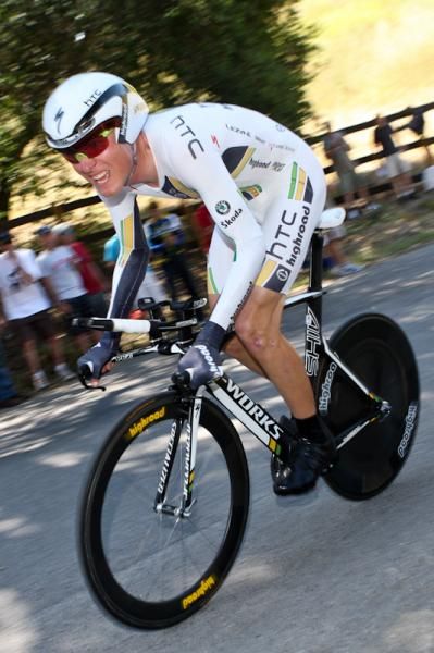 Tejay Van Garderen (HTC-Highroad) on the way to his third place finish.