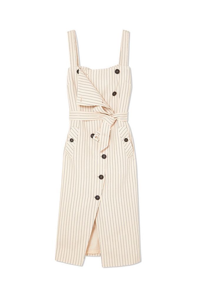 Clothing, Dress, Beige, Day dress, Sleeve, Trench coat, One-piece garment, Outerwear, Coat,