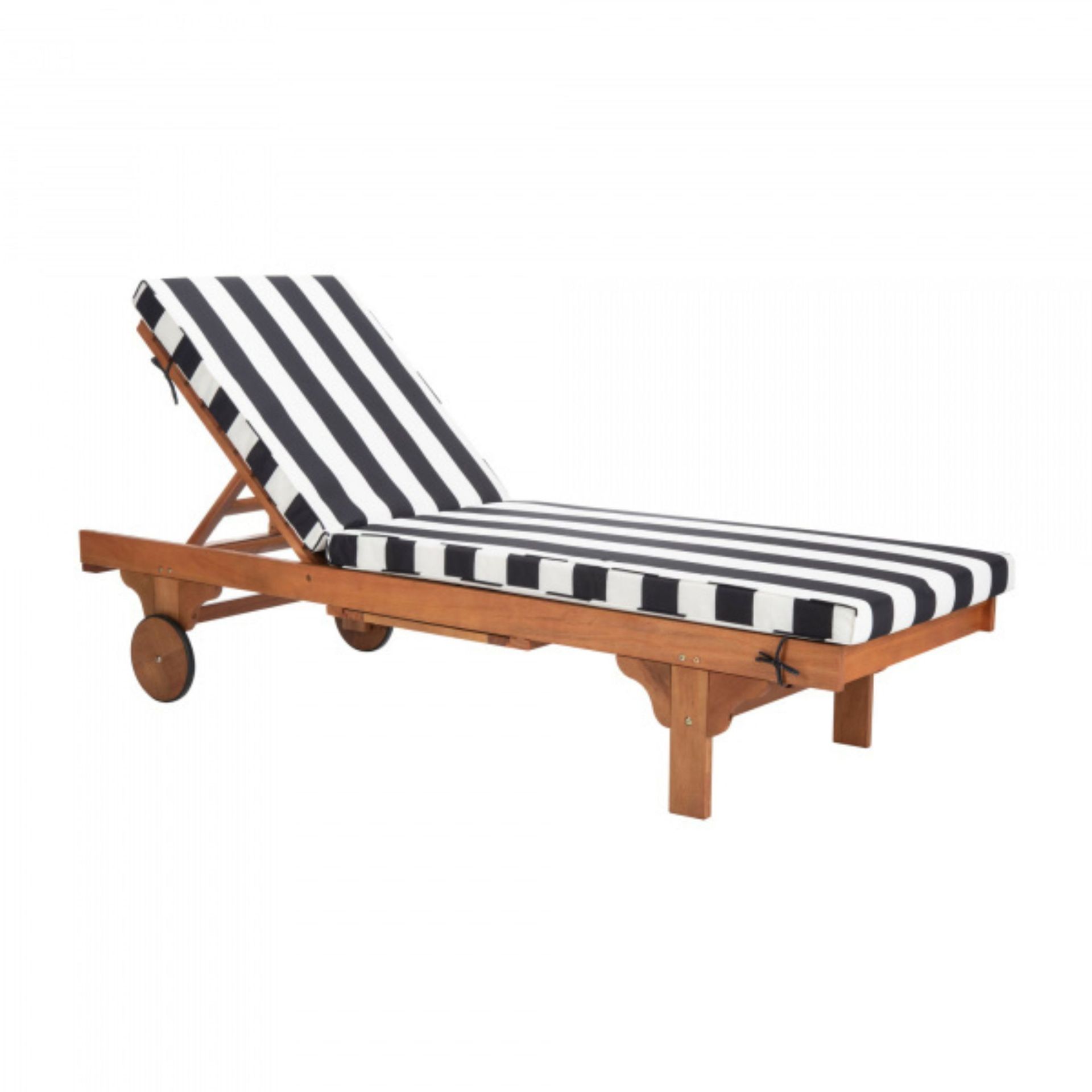 striped lounge chair on a white background