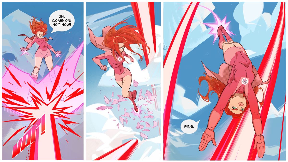 Screenshot from the video game Invincible Presents: Atom Eve