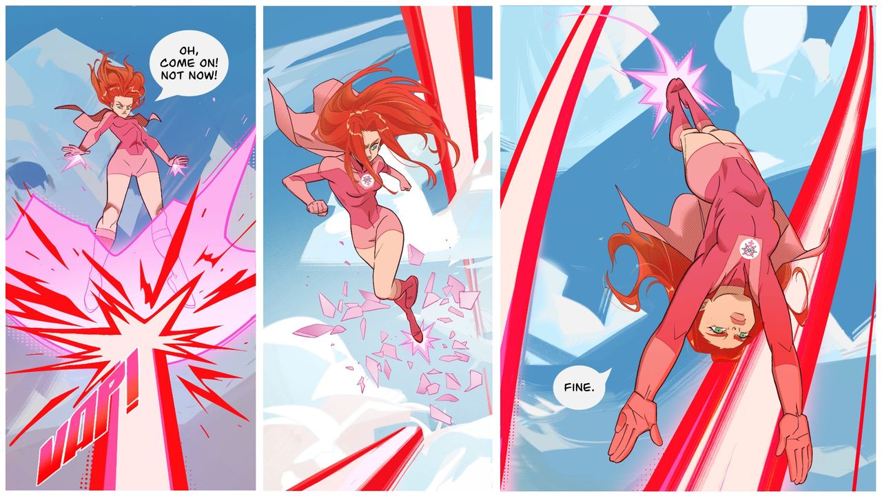 Screenshot from the video game Invincible Presents: Atom Eve