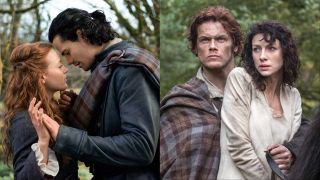 Harriet Slater and Jamie Roy for Outlander: Blood of My Blood with Sam Heughan and Caitriona Balfe for Outlander 1x1