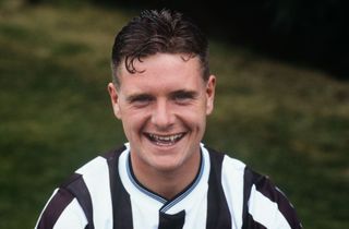 NEWCASTLE UPON TYNE, ENGLAND - JULY 01: Newcastle United player Paul Gascoigne pictured at the pre season photo call ahead of the 1987/88 season at Benwell in July, 1987 in Newcastle upon Tyne, England. (Photo by Danny Brannigan/Hulton Archive)