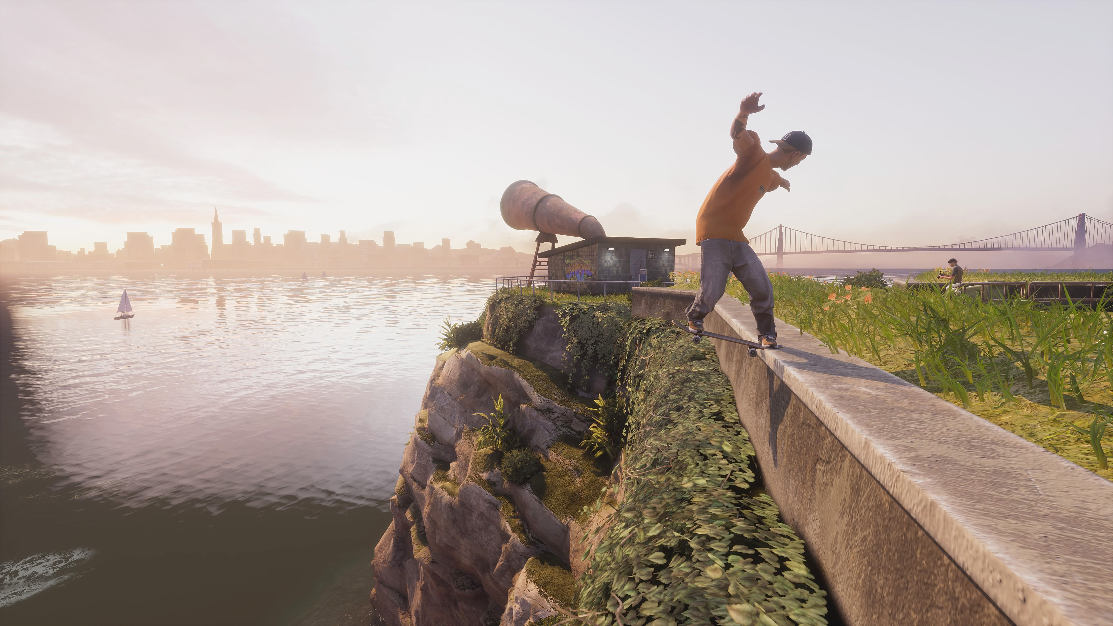 Screenshot from Tony Hawk's Pro Skater 3+4 career mode featuring Andrew Reynolds