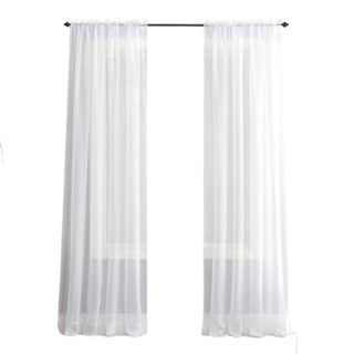 Sheer white curtains