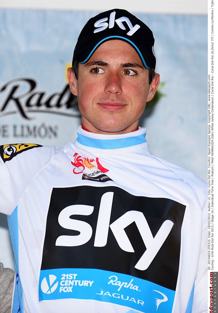 Peter (Team Sky) is in the white jersey.
