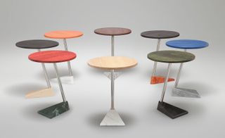 colourful tables made of various materials
