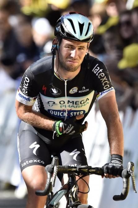 Mark Cavendish after his crash on stage 1