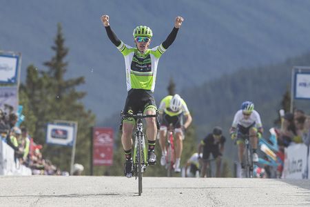 Tom-Jelte Slagter takes his second consecutive stage win Saturday at the Tour of Alberta.