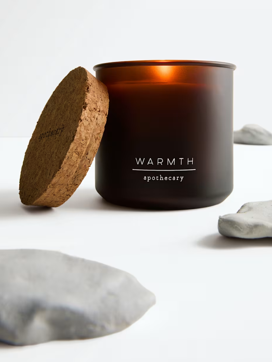 An amber glass warmth candle from M&amp;amp;S