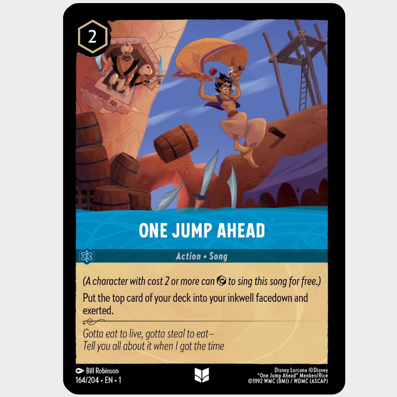 Disney Lorcana cards on a plain background
