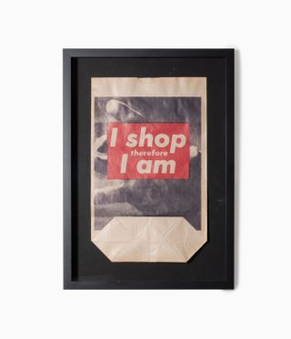 Barbara Kruger I shop therefore I am artwork