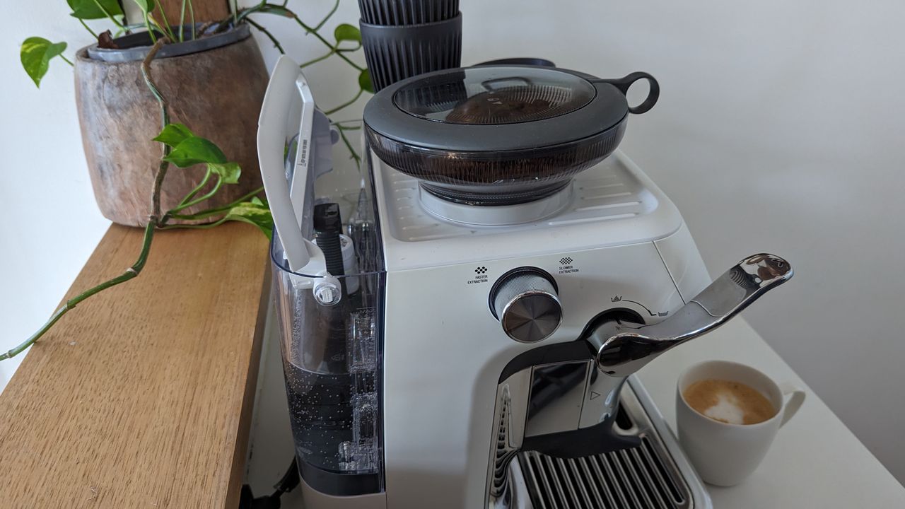 The Barista Touch Impress in various stages of use
