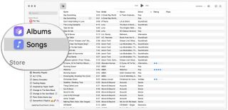 songs on Mac before sorting