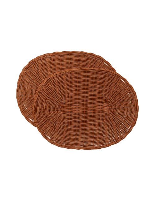 2pk Dark Woven Rattan Placemat
