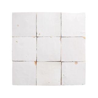 Zellige tiles in white