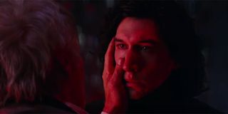 Han Solo touching his son's face