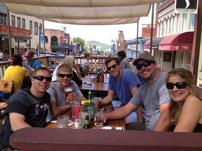 Enjoying lunch in Park City with some friends and family from out of town
