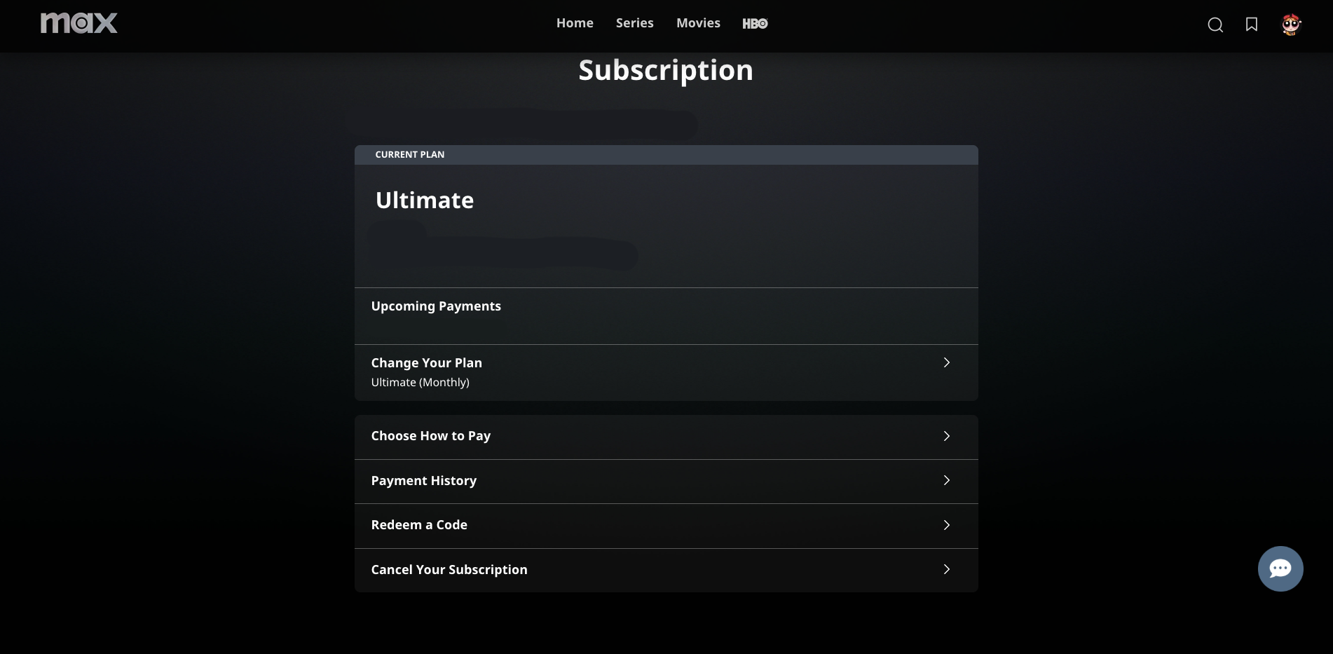 Max screenshots of cancellation process