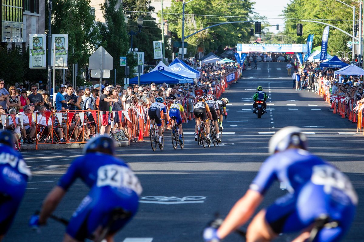 A break gets away in the men's race.