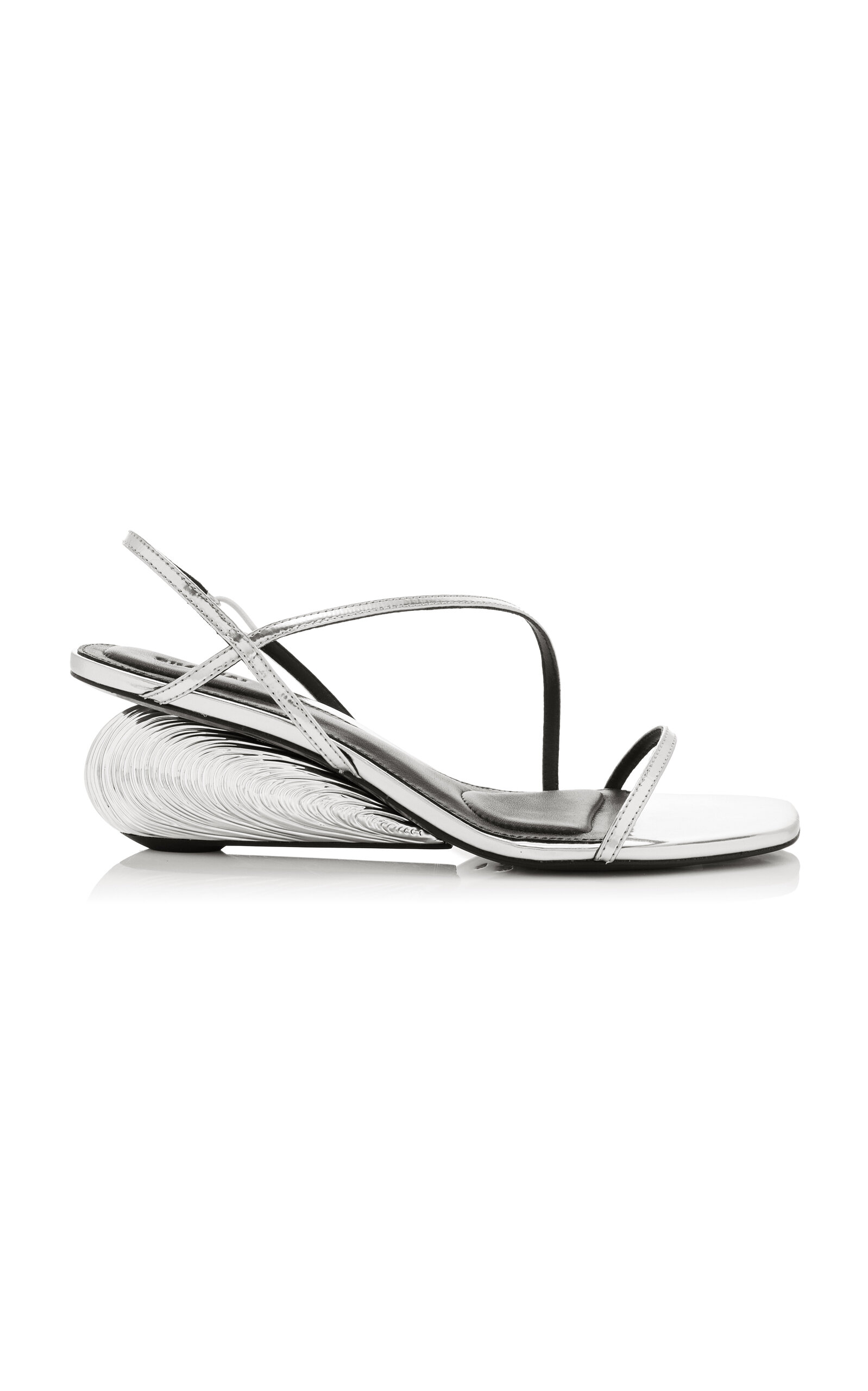 Bridget Metallic Wedge Leather Sandals