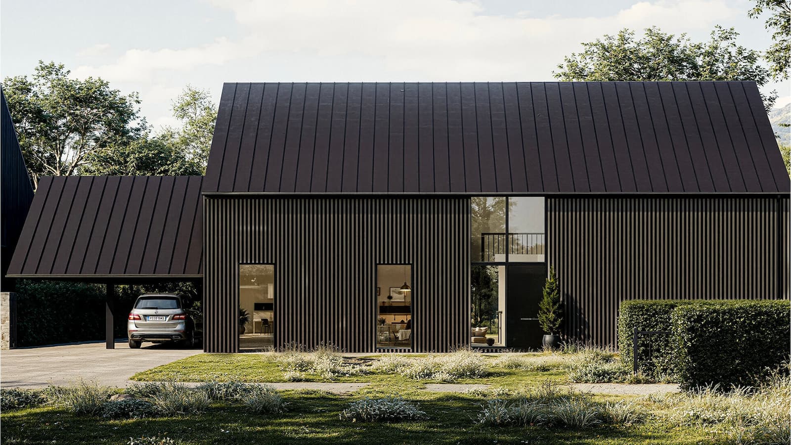 An AI generated custom build black house