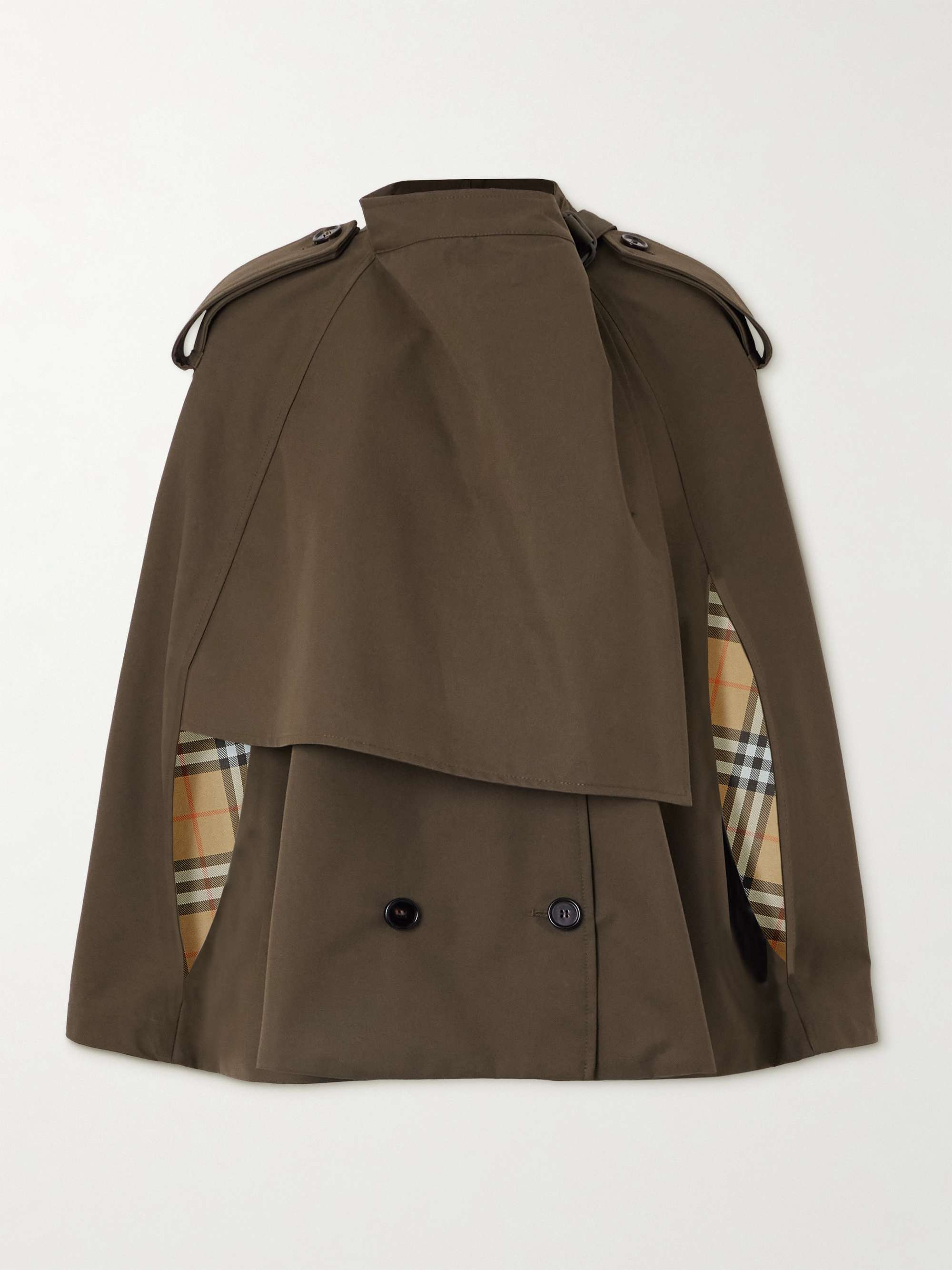 Double-Breasted Cotton-Gabardine Cape