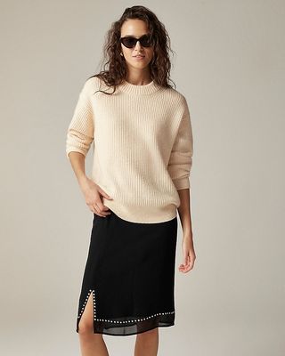 Ribbed Cashmere Oversized Sweater