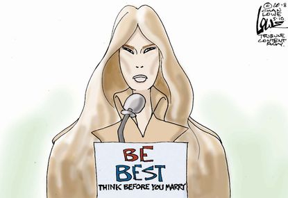Political cartoon U.S. Melania Trump Be Best cyberbullying