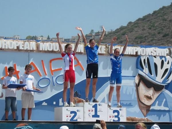 Elite women's podium