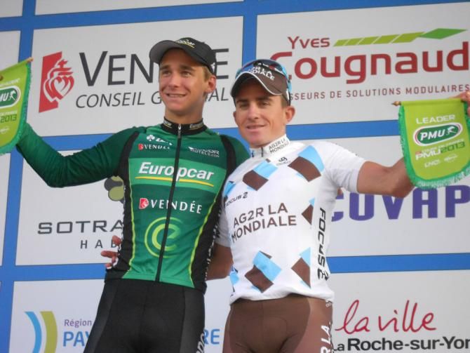 Overall French Cup winners: Bryan Coquard, left, best young rider and Samuel Dumoulin, overall champion