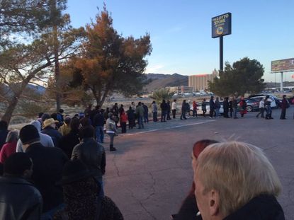 The line outside the Primm Lotto Store.