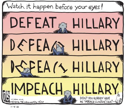 Political cartoon U.S. 2016 election GOP position