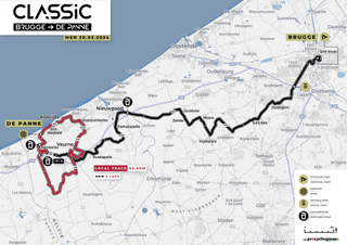 Classic Brugge-De Panne 2024 route map