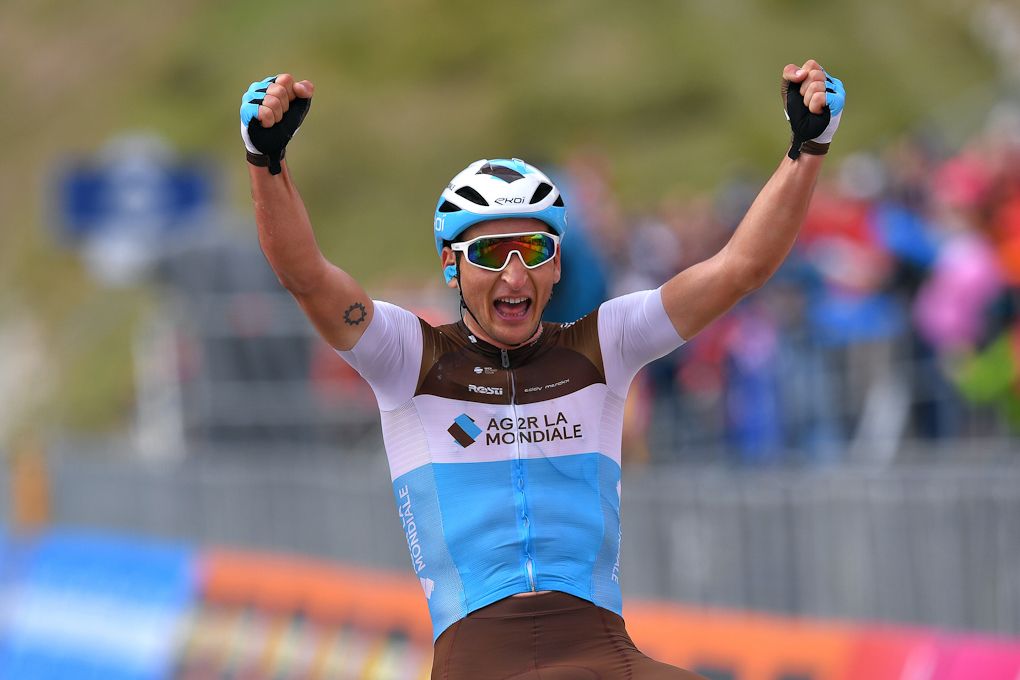 Nans Peters solos to the win during stage 17 at the Giro d'Italia