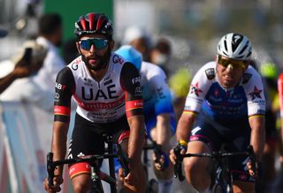 Fernando Gaviria beat Mark Cavendish to win stage 1 at the Tour of Oman 