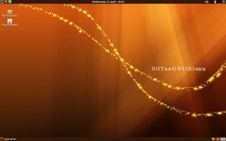 screenshot of Slitaz's desktop