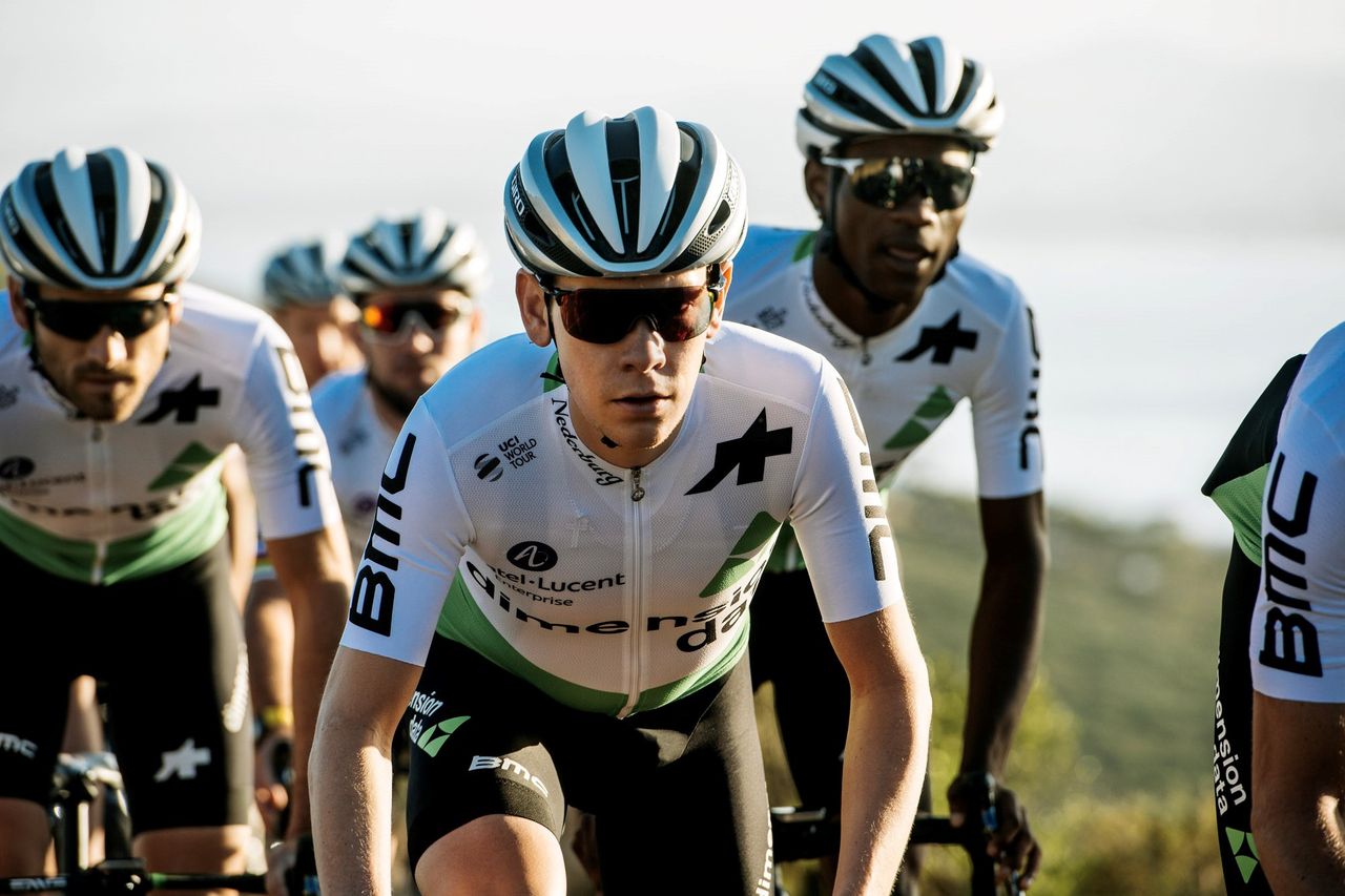 Louis Meintjes in Dimension Data's new jersey