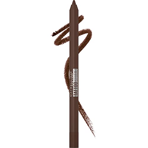 Maybelline Tattoostudio Long-Lasting Sharpenable Eyeliner Pencil, Glide on Smooth Gel Pigments With 36 Hour Wear, Waterproof, Smooth Walnut, 1 Count