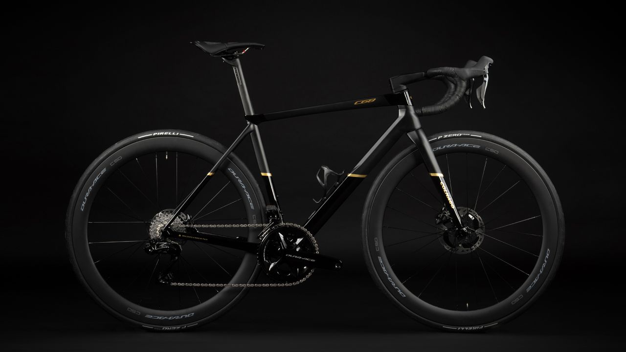 A Colnago C68 on a black background