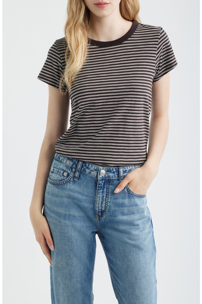 rag &amp;amp; bone The Stripe Organic Pima Cotton Slub T-Shirt