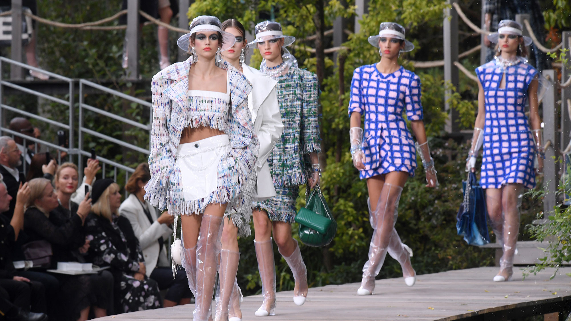 Waterfalls And PVC Raincoats own Paris Fashion Week at Chanel SS18