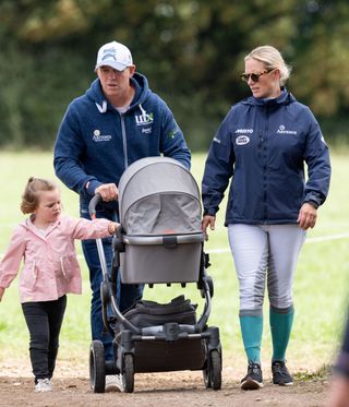 Zara and Mike Tindall with daughters Lena and Mia