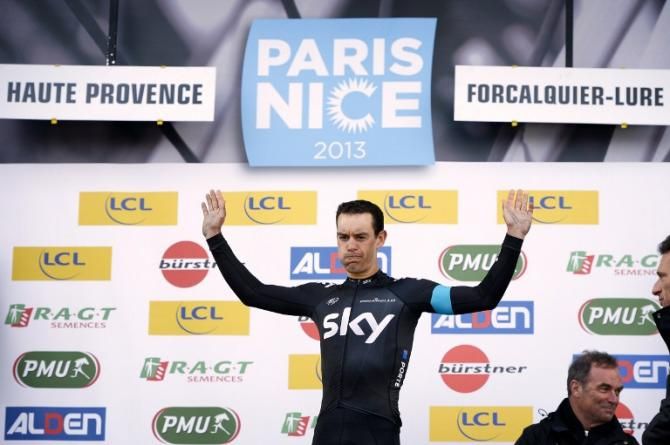 Richie Porte (Sky) on the podium in Paris-Nice