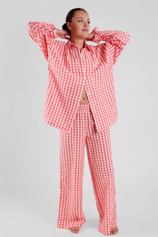 Peachaus Robinia gingham check trousers