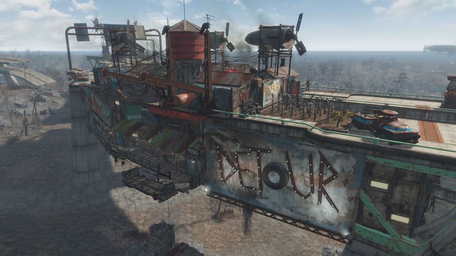 A town built on an overpass