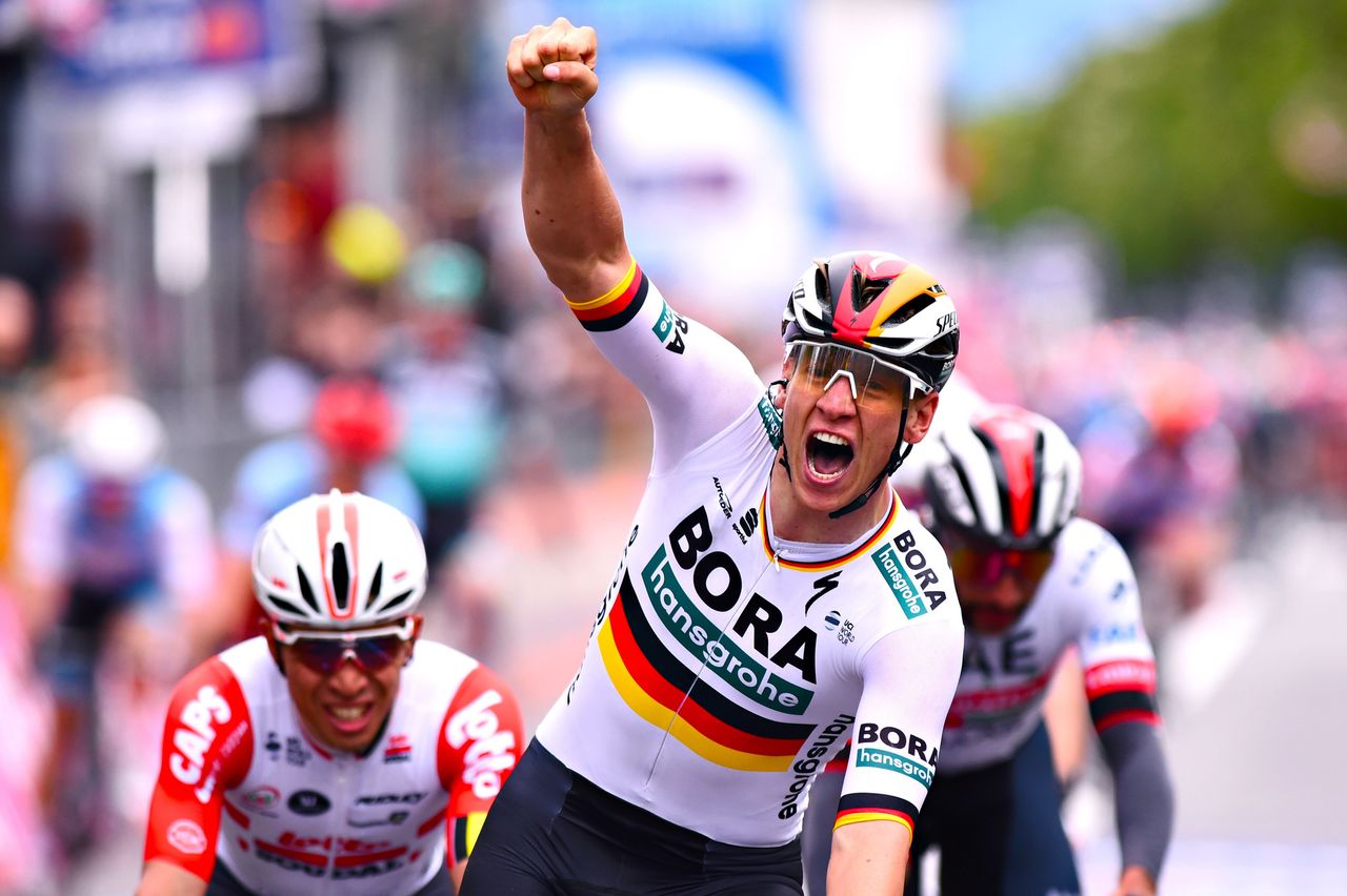 Pascal Ackermann (Bora-Hansgrohe) wins stage 2 of the Giro d'Italia