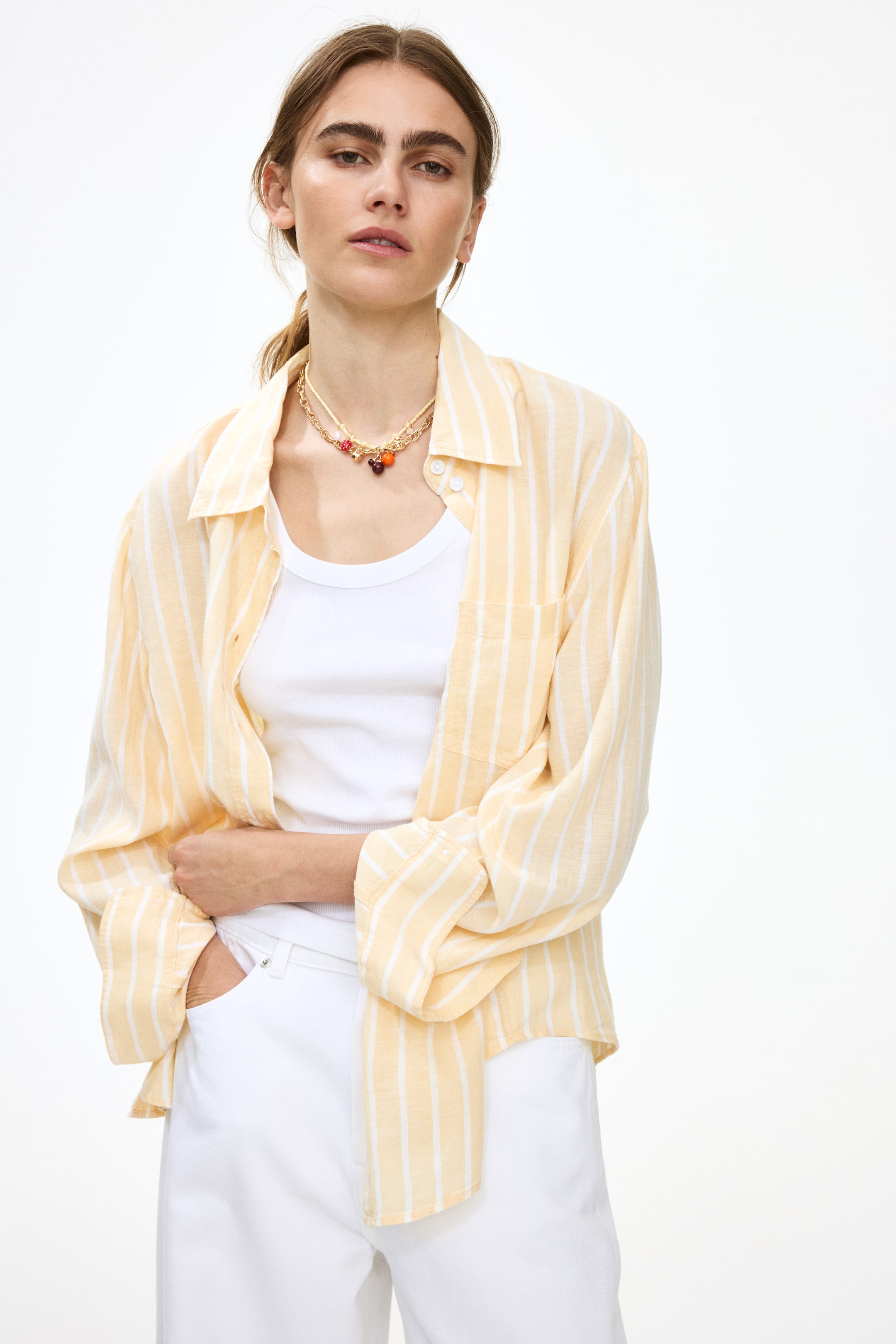 Linen-Blend Shirt