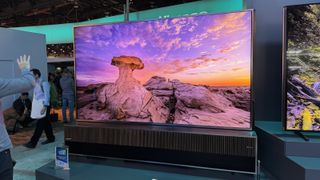 Hisense ULED X 110-inch TV on the Hisense stand at CES 2024