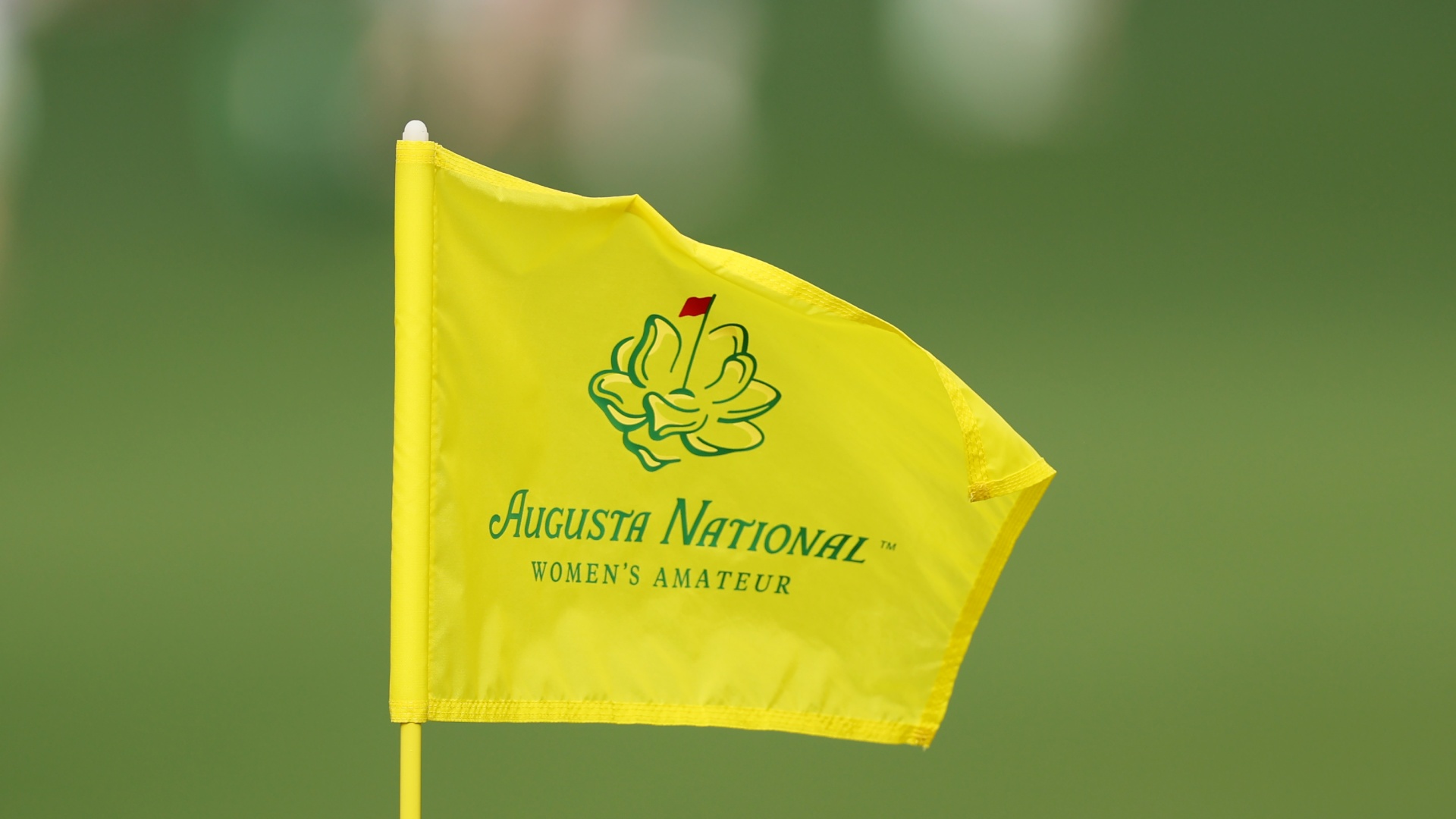 A pin flag is displayed during the final round of the Augusta National Women's Amateur at Augusta National Golf Club on April 05, 2025 in Augusta, Georgia